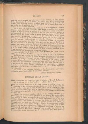 Novelas de la guerra