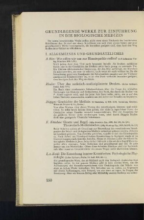 Grundlegende Werke zur Einführung in die biologische Medizin