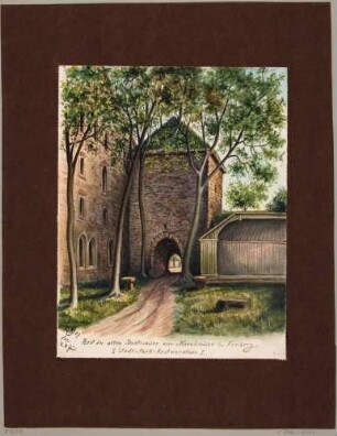 Reste der alten Befestigungsanlage am Kornhaus (Speicher, 1508-11 errichtet, Teil der Mittelalterlichen Verteidigungsanlage)