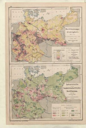 Bevölkerungsdichtigkeit. Nach der Volkszählung vom 1. Dez. 1900