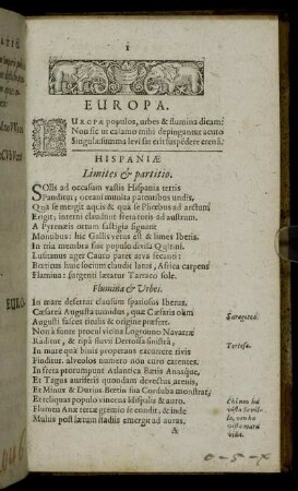 Hispaniae Limites & partitio