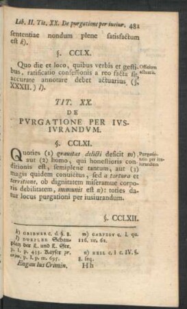 Tit. XX. De Purgatione Per Iusiuranum