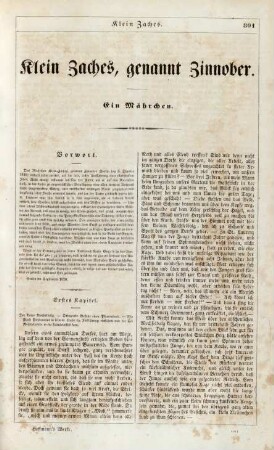 Klein Zaches, genannt Zinnober