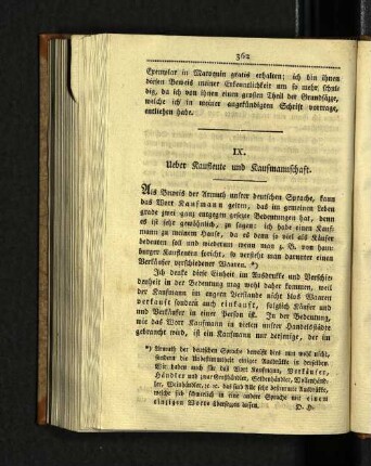 IX. Ueber Kaufleute und Kaufmannschaft.