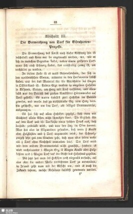 Abschnitt III. Die Verwerthung von Torf für Eisenhütten-Prozesse