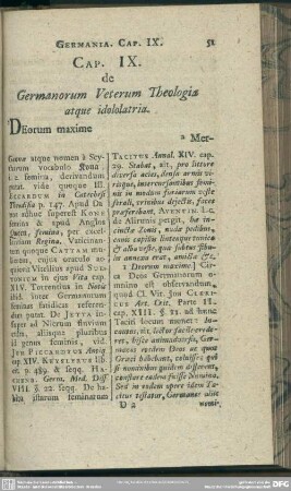 Cap. IX. de Germanorum Veterum Theologia atque idololatria
