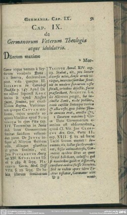 Cap. IX. de Germanorum Veterum Theologia atque idololatria