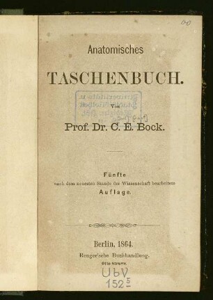 Anatomisches Taschenbuch