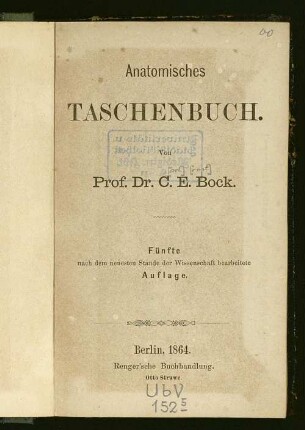 Anatomisches Taschenbuch