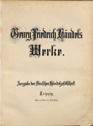 Georg Friedrich Händel's Werke. 87, Atalanta : opera