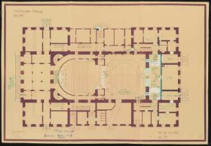 Herzogliches Hoftheater, Coburg: Grundriss 1:100