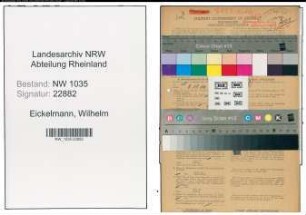 Entnazifizierung Wilhelm Eickelmann , geb. 23.06.1900 (Steiger)