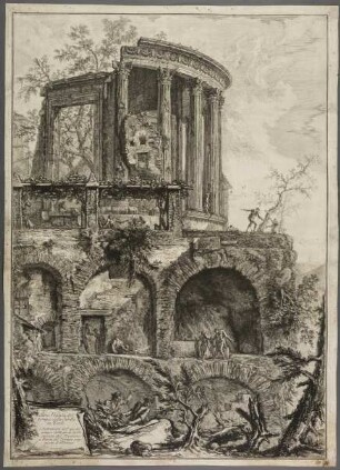 Altra Veduta del tempio della Sibilla in Tivoli