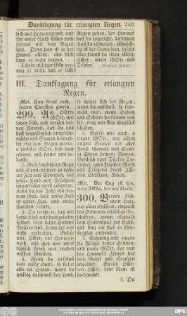 III. Danksagung für erlangten Regen.