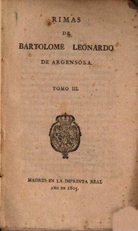 Rimas de Lupercio Leonardo de Argensola. [3]