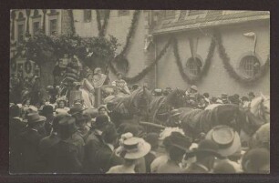 1900 Jahrfeier der Hermannsschlacht / Festzug. Detmold. Ansichtskarte. Papierabzug