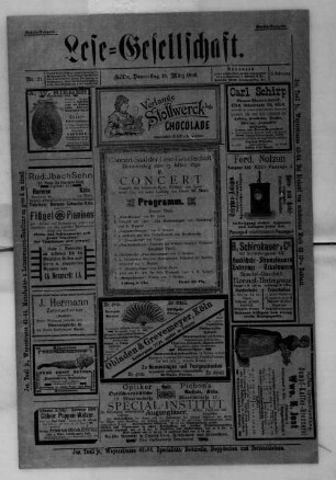 Lese-Gesellschaft. 1890-1894