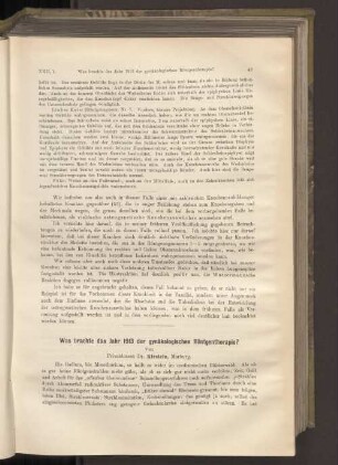 Was brachte das Jahr 1913 der gynäkologischen Röntgentherapie?