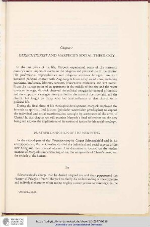 Chapter 7 Gerechtigkeit and Marpeck's Social Theology