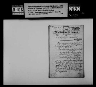 "Medici, Physici, Chirurgi, Oberamtsärzte" (= Angelegenheiten der Ärzte und Oberamtsärzte), Allgemeines