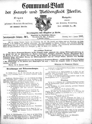 1881,1: No. 1, 2. Januar 1881