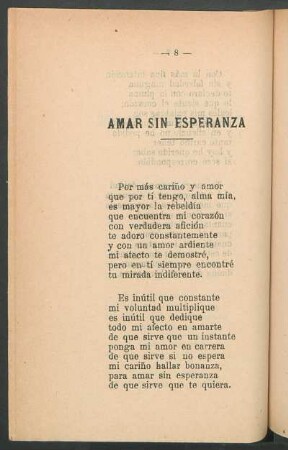 Amar sin esperanza