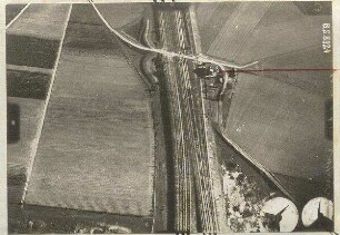 Bahngabel München-Dachau und München-Schleißheim (mit Pfeil) (500 m)