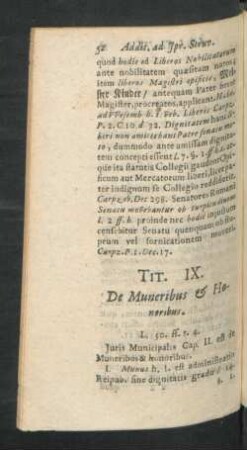 Tit. IX. De Muneribus & Honeribus