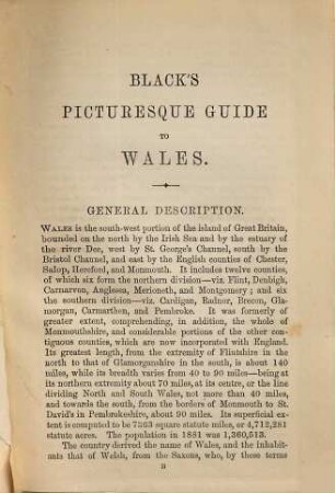 Black's picturesque guide to Wales : Illustr. with maps, charts, and views