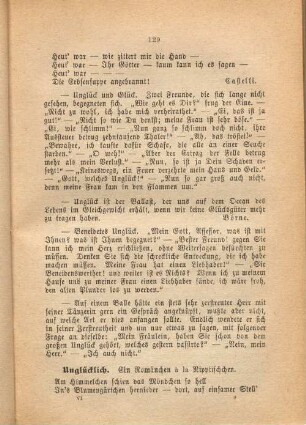 Unglücklich.