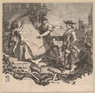 Schlussvignette (S. 412), aus: "Poesies diverses" von Friedrich II. von Preußen, Berlin 1760
