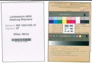 Entnazifizierung Minna Wilser , geb. 13.09.1917 ()