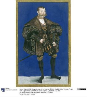Joachim von Anhalt - Bildnis Friedrichs des Weisen (?), aus dem sogenannten Stammbuch (?) von Cranach von 1543