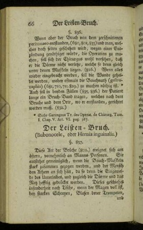 Der Leisten-Bruch. (Bubonocele, oder Hernia inguinalis.)