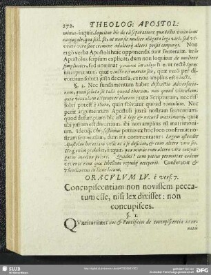 Oraculum LV. e vers: 7. Concupiscentiam non nvissem peccatum esse, nisi lex dixisset : non concupisces