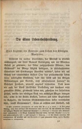 Das Leben der Königin Mathilde : nach der Ausgabe der Monumenta Germaniae