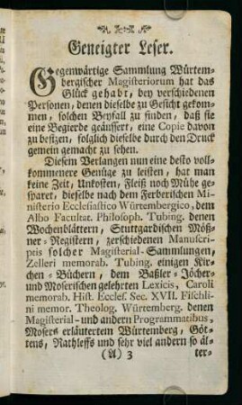 Geneigter Leser.