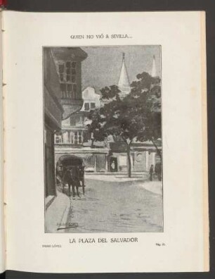 La Plaza del Salvador - [Dibujo]