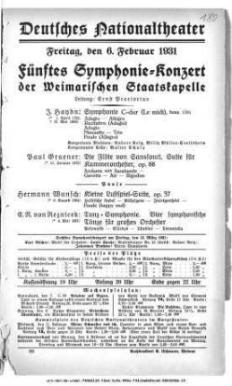 Fünftes Symphonie-Konzert