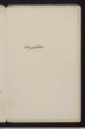 Aquarelles