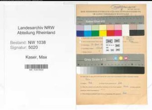 Entnazifizierung Max Kaser , geb. 21.04.1906 (Universitaetsdozent)