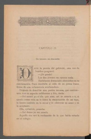 Capítulo IX - Un tercero en discordia