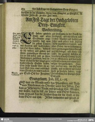 Am Fest-Tage der Hochgelobten Drey-Einigkeit