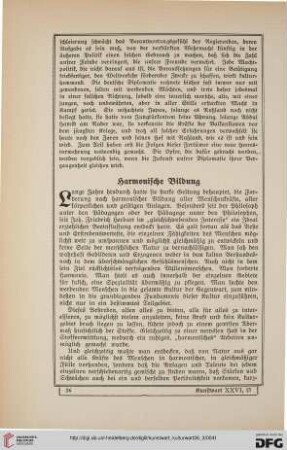 26: Harmonische Bildung