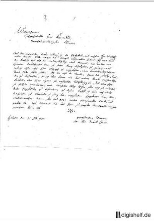 1: Brief von Christian David Jani an Johann Wilhelm Ludwig Gleim