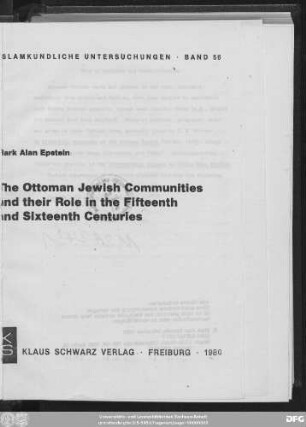 The Ottoman Jewish communities and their role in the fifteenth and sixteenth centuries