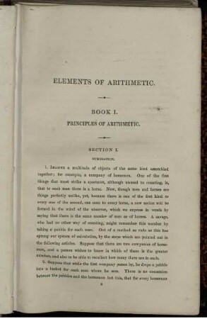 Book I. Principles of Arithmetic.