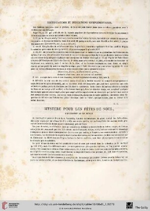 Rectifications et indications complémentaires
