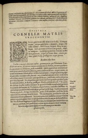 Epistola Corneliæ Matris Gracchorum.