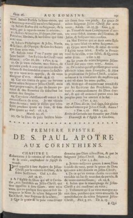 Premiere Epistre De S. Paul Apotre Aux Corinthiens